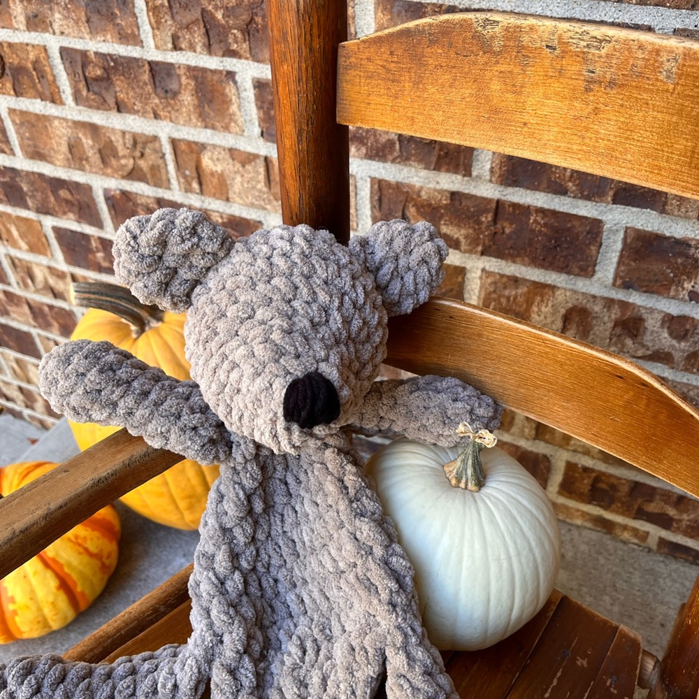 Soft Gray Plush Koala Lovey - Cozy Kids Stuffed Animal